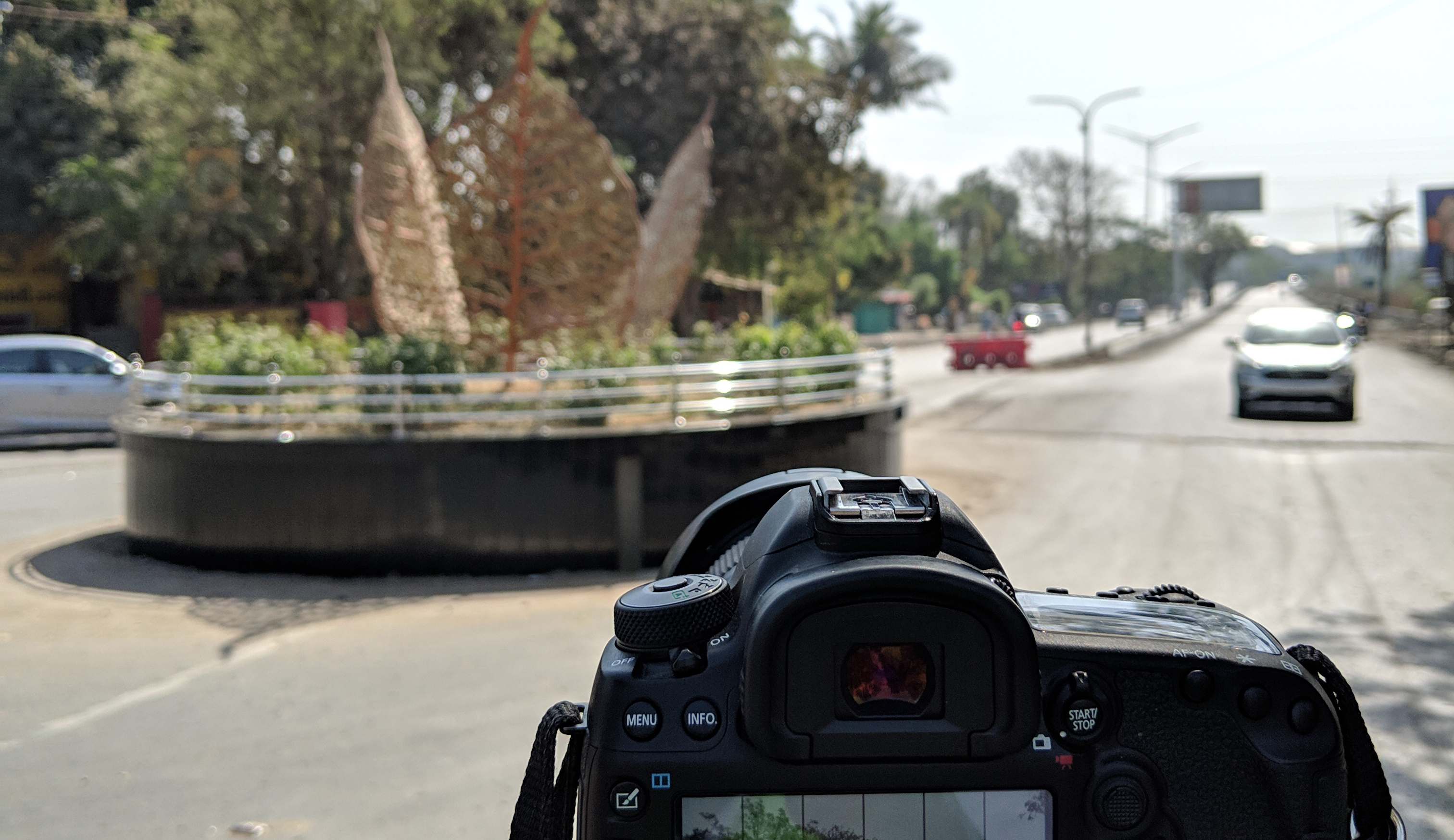 Sunday morning with drones and roads